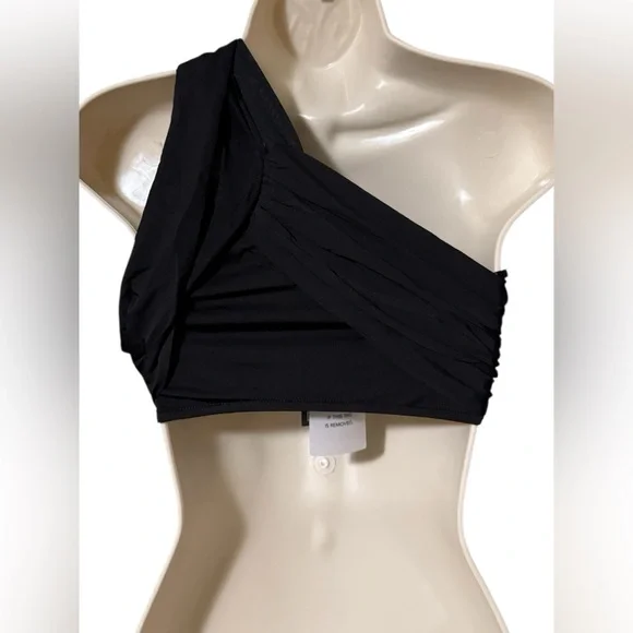 Michael Costello x Revolve Magnolia Cropped Top in Black - Picture 5 of 7